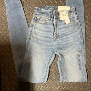 American Eagle Outfitters Women's High Rise Light Blue Jeans